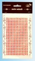 Półperełki samoprz. 4mm 336 szt czerwone Półperełki samoprz. 4mm 336 szt czerwone